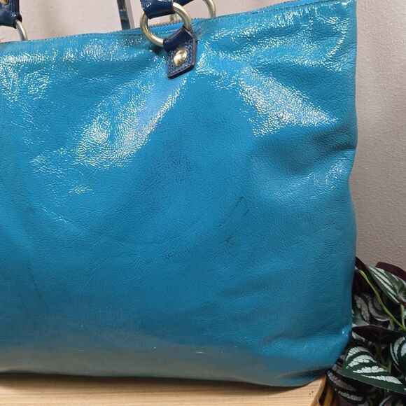 Coach Poppy Patent Leather Large Tote - Picture 6 of 13